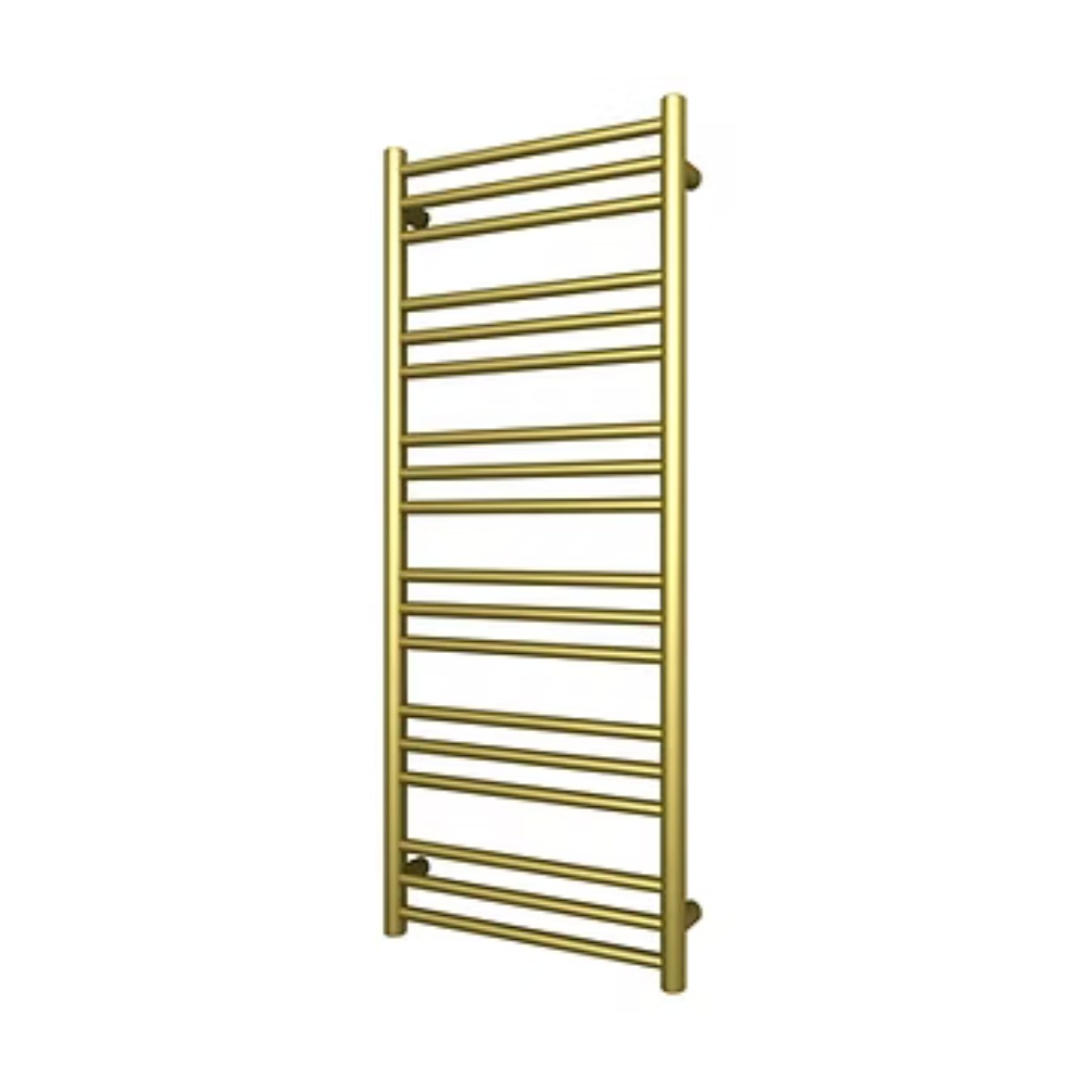 Product cut out image of the Radox Salento 1210mm Brass Electric Towel Rail